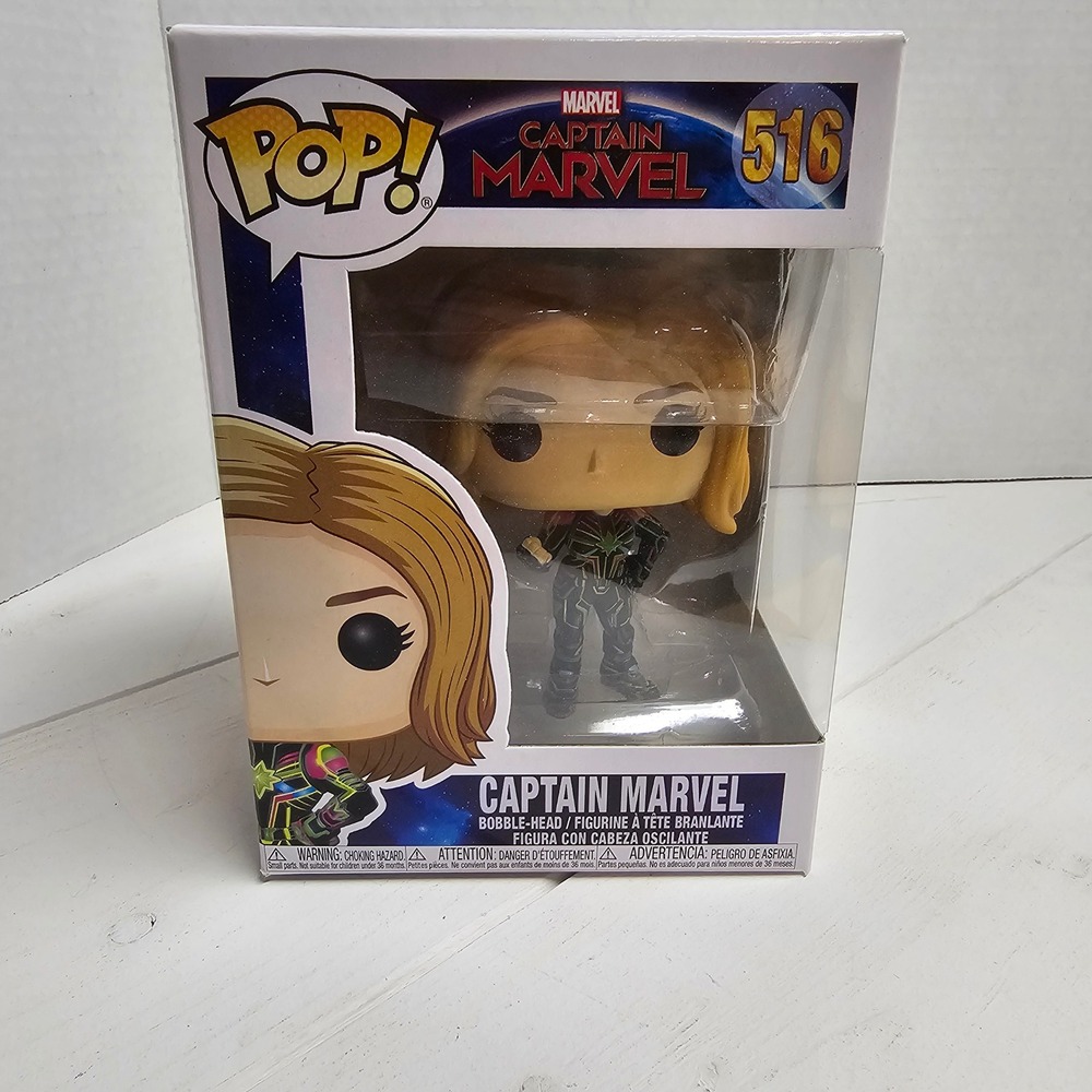 Funko Pop Marvel Captain Marvel 516 Vinyl Bobble-Head Figure Carol Danvers MCU‎